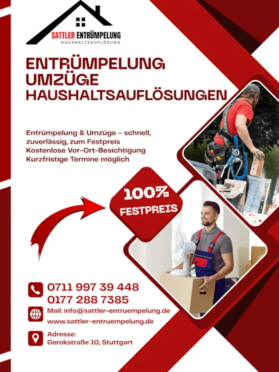 Sattler Entrümpelungen. Professionelle Entrümpelungen in Stuttgart.